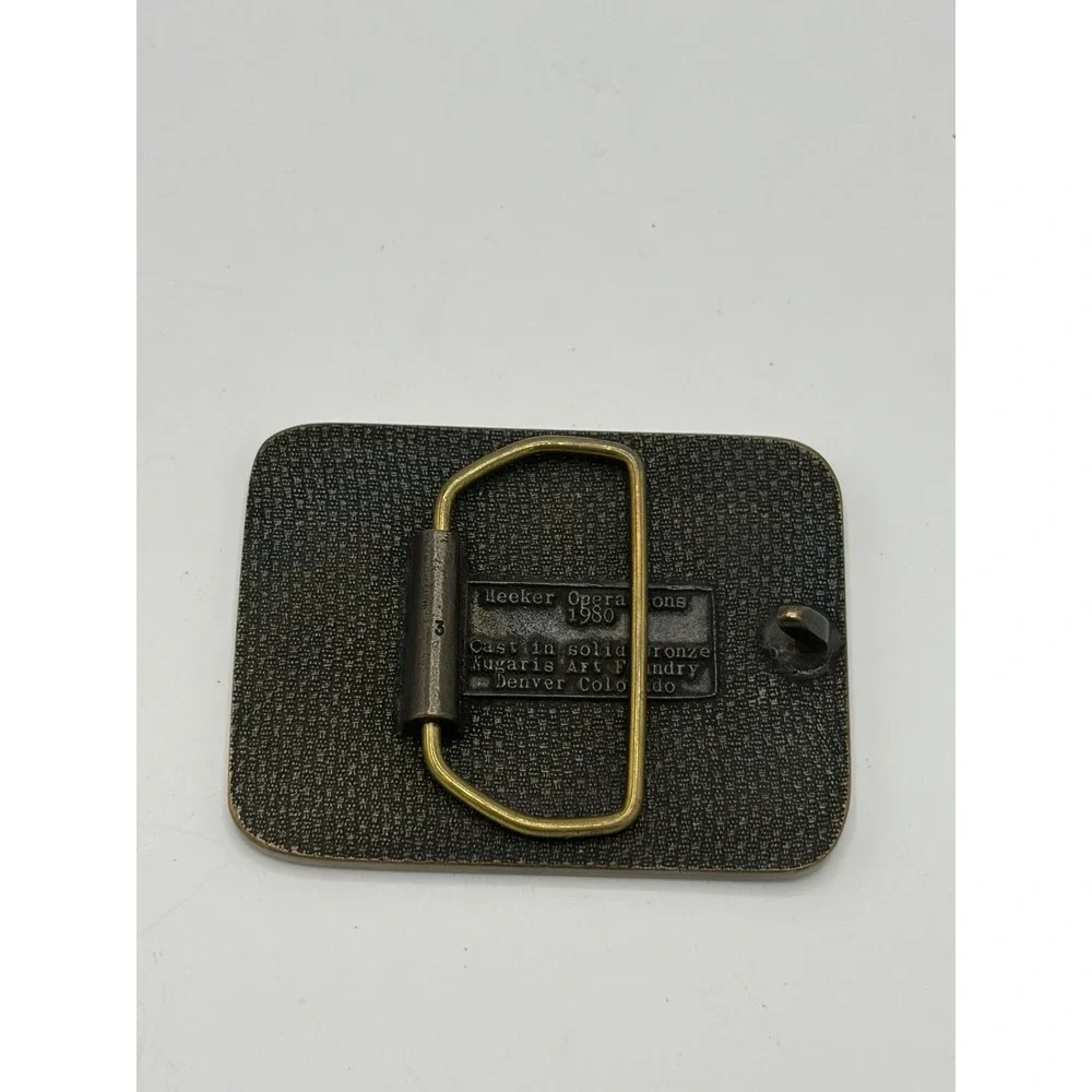 1980 Northern Coal Company‎ Meeker Operations Solid Bronze Vintage Belt Buckle